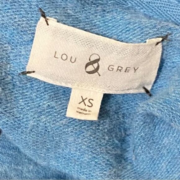 Lou & Grey Heather Blue Cowl Neck Long Sleeve Super Soft Pullover - Picture 3 of 4
